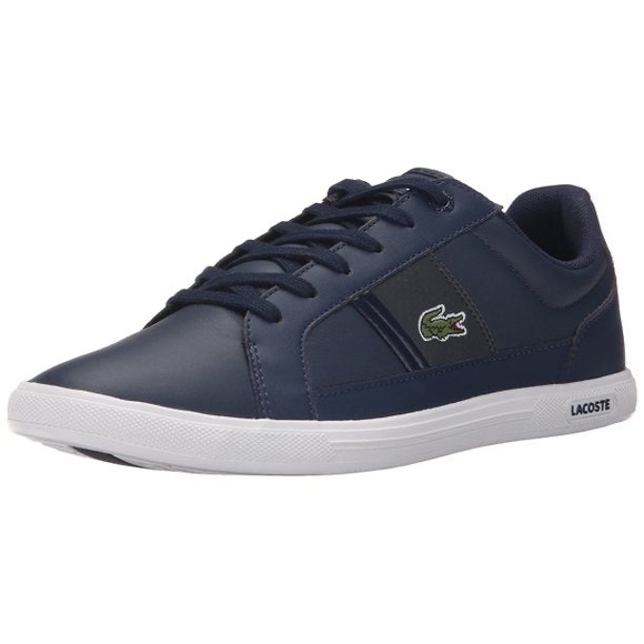 Lacoste Men's Europa LCR Synthetic Leather Shoes 7-32SPM24098F7 Navy Size 7.5 - Picture 1 of 7